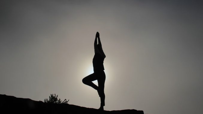 Yoga för stresshantering illustration
